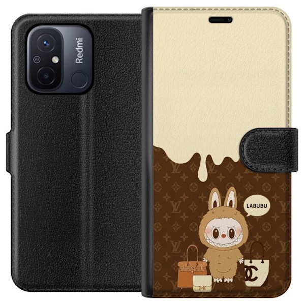 Xiaomi Redmi 12C Lompakkokotelo Labubu Blue Chill - Sinisen s