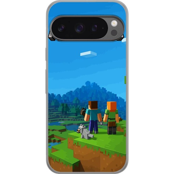 Google Pixel 9 Pro XL Läpinäkyvä kuori Minecraft Key Art