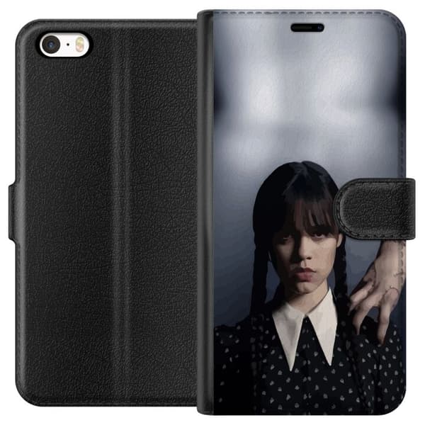 Kompatibelt Plånboksfodral till Apple iPhone SE (2016) Wednesday Addams