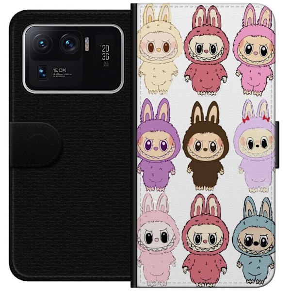 Xiaomi Mi 11 Ultra Plånboksfodral Labubu Pink Monster – Popkonst med Kawaii-touch