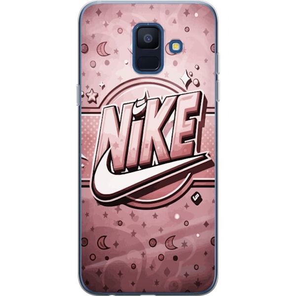 Samsung Galaxy A6 (2018) Läpinäkyvä kuori Nike Vaaleanpunai