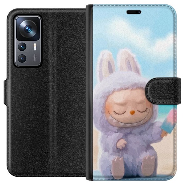 Xiaomi 12T Pro Tegnebogsetui Labubu Lyserød Stemning