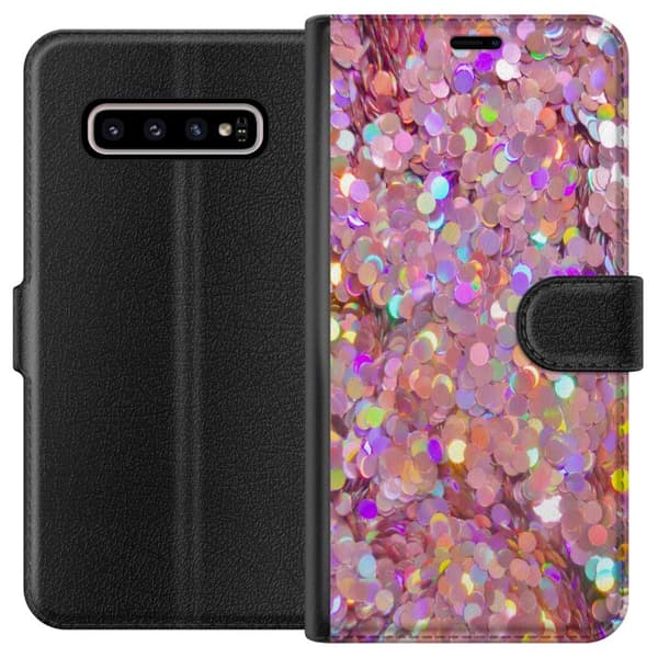 Kompatibelt Lommeboketui til Samsung Galaxy S10+ Glimmer