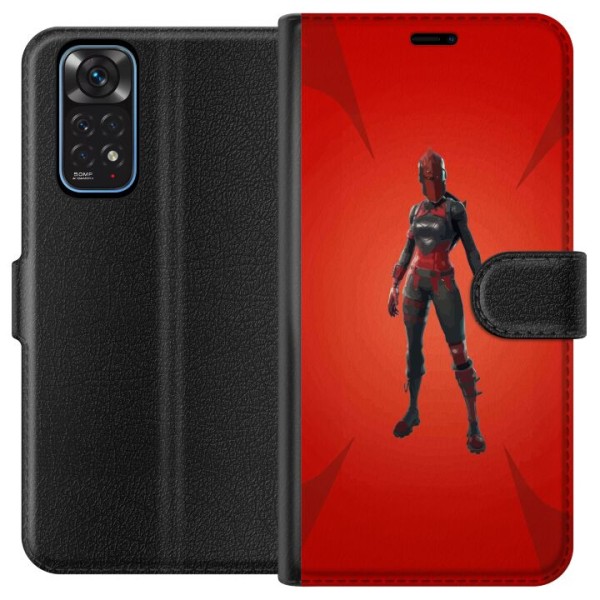 Xiaomi Redmi Note 11 Lommeboketui Fortnite - Rød Ridder