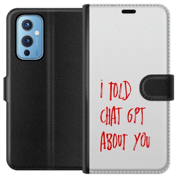 Kompatibelt Plånboksfodral till OnePlus 9 I Told ChatGPT About You vit