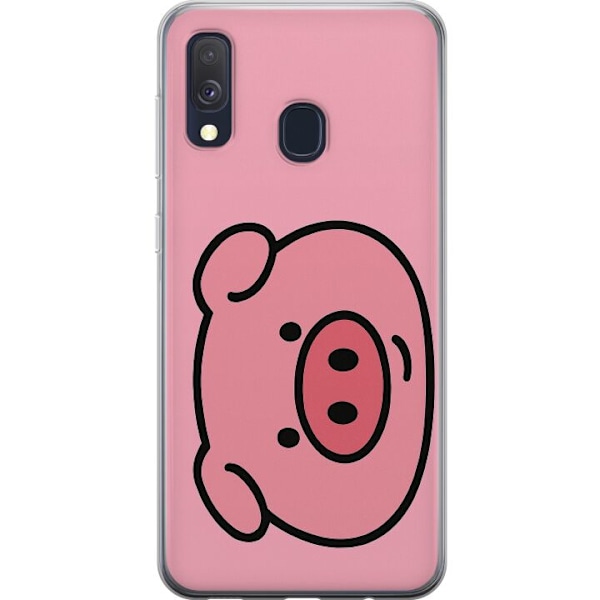 Samsung Galaxy A40 Gennemsigtig cover Kawaii Piggy
