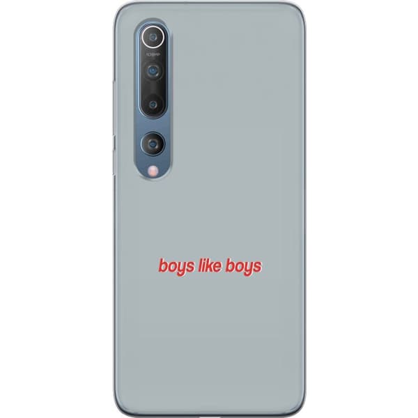 Kompatibelt Mobilskal till Xiaomi Mi 10 5G Boys Like Boys text grå