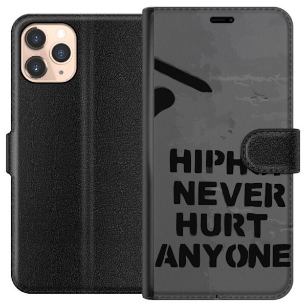 Apple iPhone 11 Pro Plånboksfodral Hip Hop Never Hurts Anyone Citat Streetwear Musik Livsstil Grafiskt Textmotiv Populär Kultur