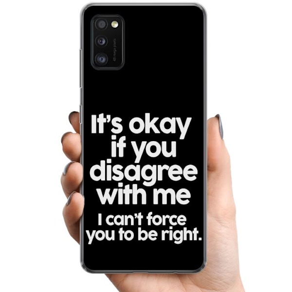 Samsung Galaxy A41 TPU Mobilskal Text