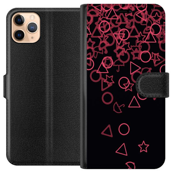 Apple iPhone 11 Pro Max Plånboksfodral Squid Game Ikoner Serie Design Populärt TV Spel Ikoner Grafiskt Motiv Asiatisk Trend Dramaserie