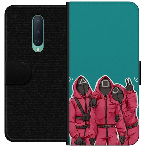 OnePlus 8 Plånboksfodral Squid Game Karaktärer Grafisk Design Seriefigurer Populär TV Motiv Asiatisk Stil Spännande Trend