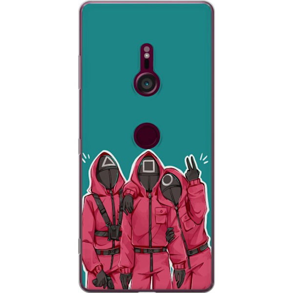 Sony Xperia XZ3 Läpinäkyvä kuori Squid Game Hahmot Graafinen Suunnittelu Sarjakuvasarjan Hahmot Suosittu TV-Teema Aasialainen Tyyli Jännittävä T