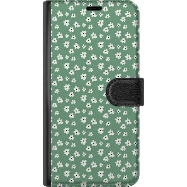 Kompatibel Tegnebogsetui til Apple iPhone 18 Grøn blomstergrafik grøn
