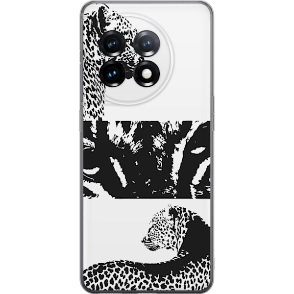 OnePlus 11R Genomskinligt Skal Leopard Faces – trendigt mön