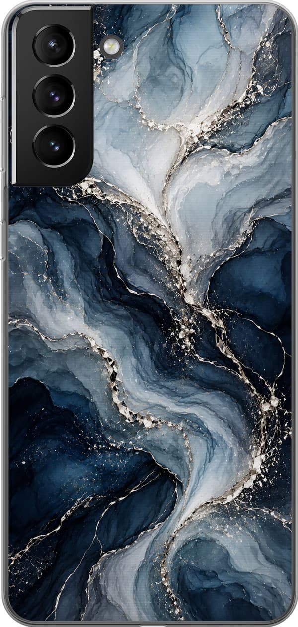 Kompatibelt Mobildeksel til Samsung Galaxy S21+ 5G Blå agat blå