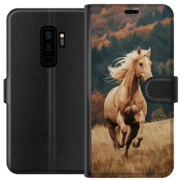 Kompatibel Tegnebogsetui til Samsung Galaxy S9+ Løbende Hest