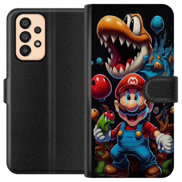 Kompatibelt Plånboksfodral till Samsung Galaxy A33 5G Super Mario