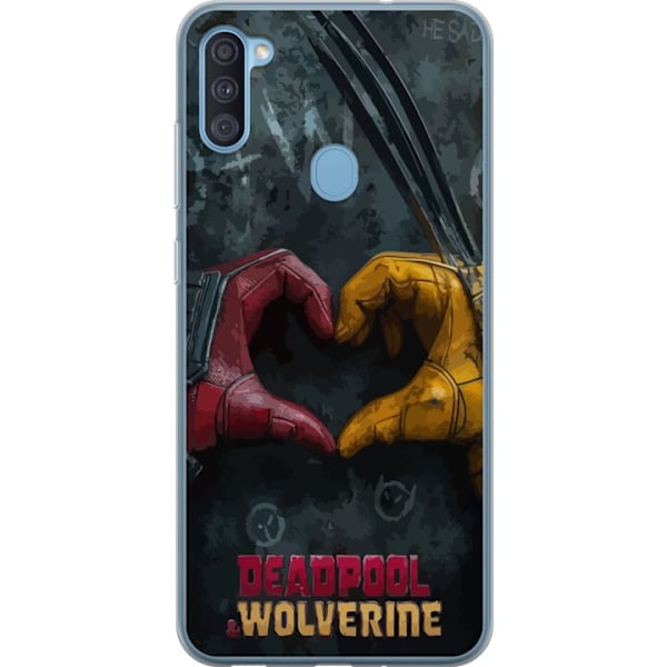 Samsung Galaxy A11 Genomskinligt Skal Wolverine Deadpool