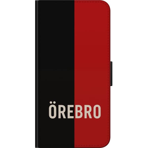 Kompatibel Tegnebogsetui til Samsung Galaxy Note20 Sort og rød bytekst med minimalistisk og moderne design sort