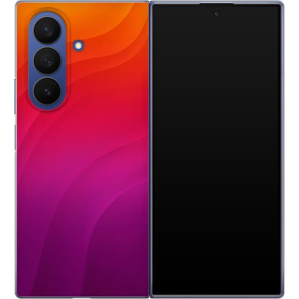 Kompatibelt Mobildeksel til Samsung Galaxy Z Fold7 Solnedgangsbølger flerfarget