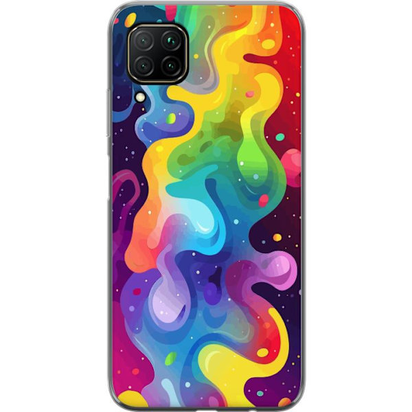 Huawei P40 lite Genomskinligt Skal Color Splash Abstrakt Konst Design Färgstarkt Mönster Modern Populär Väggkonst Grafiskt Trend