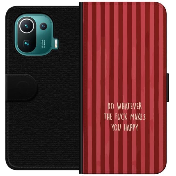Kompatibelt Plånboksfodral till Xiaomi Mi 11 Pro Gör det som gör dig glad röd