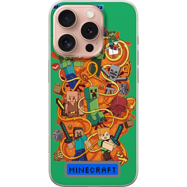 Apple iPhone 16 Pro Läpinäkyvä kuori Minecraft
