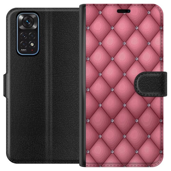 Xiaomi Redmi Note 11 Lompakkokotelo Uniikki Vaaleanpunainen Kuosi