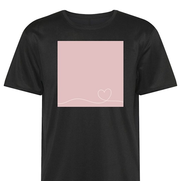 Trænings T-shirt | Sport T-shirt til Voksen Rosa Hjerne Desig sort Lille