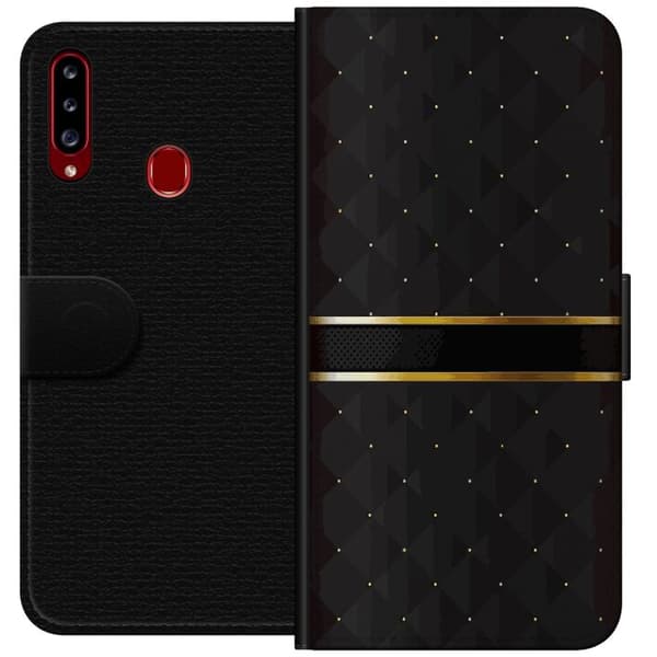 Kompatibelt Plånboksfodral till Samsung Galaxy A20s Glamouröst