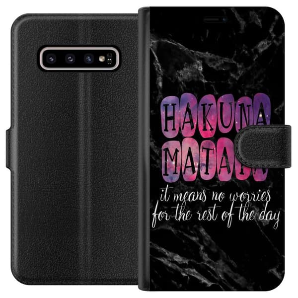 Kompatibelt Lommeboketui til Samsung Galaxy S10+ Hakuna Matata