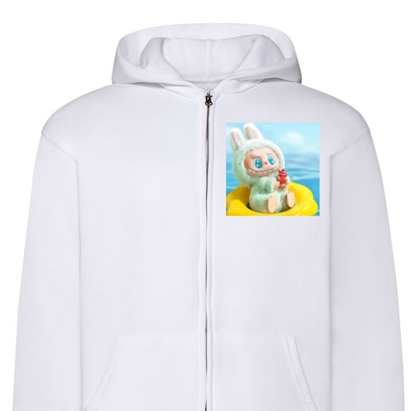 Zip-Hoodie för Barn | Huvtröja med Dragkedja Labubu Macaron Series vit one size