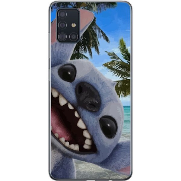 Samsung Galaxy A51 Läpinäkyvä kuori Stitch-matkapuhelinkotelo, jossa on suloiset ystävyysmaalaukset.