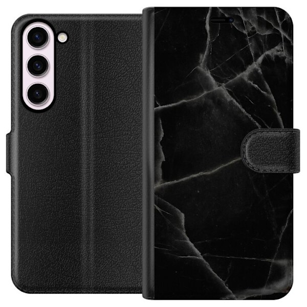 Samsung Galaxy S23+ Plånboksfodral Svart marmor