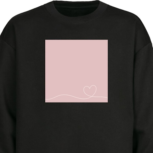 Sweatshirt for Voksen | Klassisk Collegegenser Rosa Hjärna De svart XXL