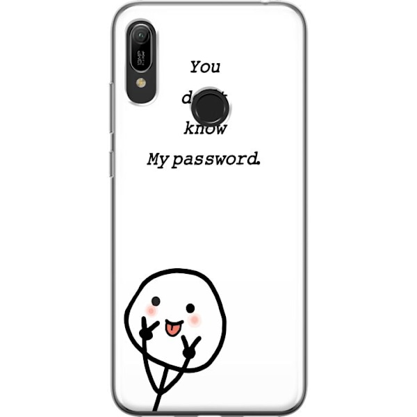 Huawei Y6 (2019) Genomskinligt Skal You Don’t Know My Password – edgy textmotiv med attityd