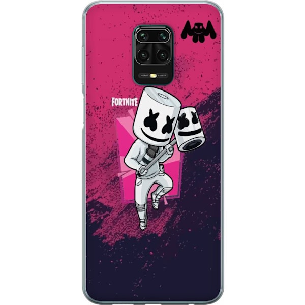 Xiaomi Redmi Note 9 Pro Läpinäkyvä kuori Marshmello Fortnit