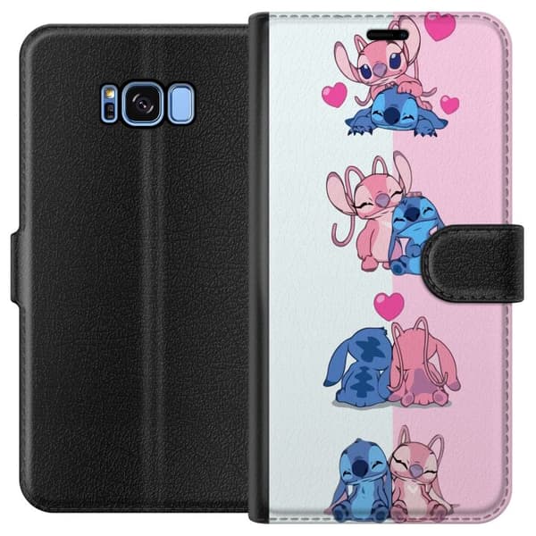 Kompatibelt Plånboksfodral till Samsung Galaxy S8 Lilo & Stitch