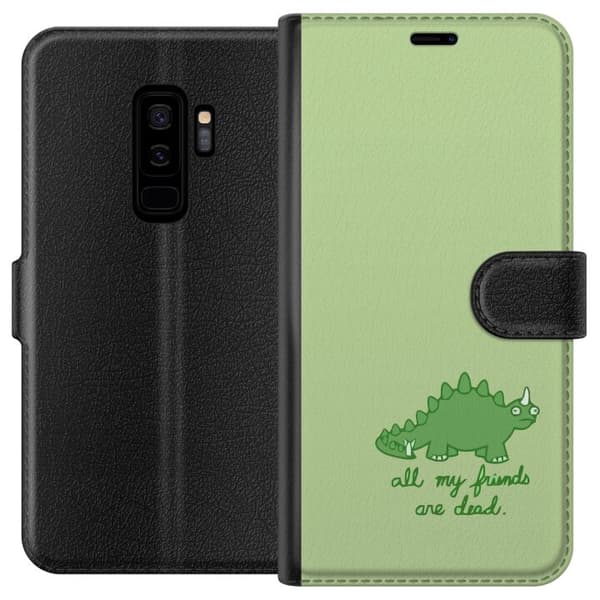Kompatibel Tegnebogsetui til Samsung Galaxy S9+ Dinosaurer