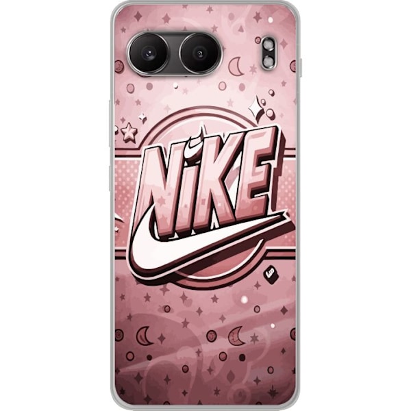 OnePlus Nord 4 Gennemsigtig cover Nike Lyserød