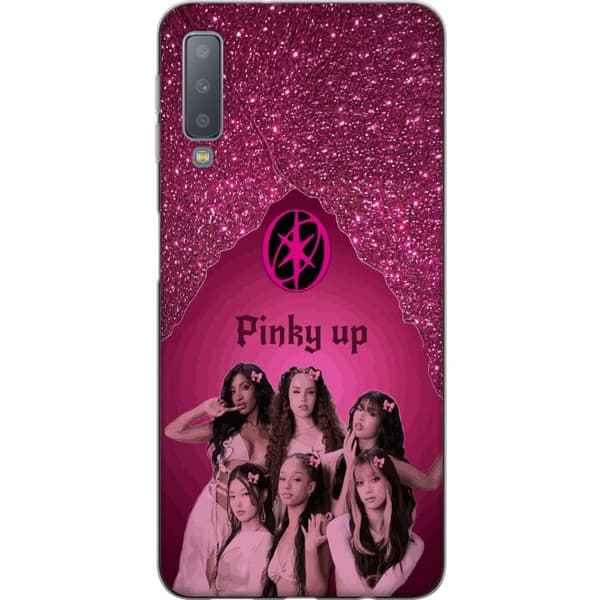 Kompatibelt Mobildeksel til Samsung Galaxy A7 (2018) KATSEYE Pinky Up rosa