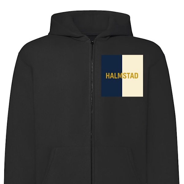 Zip-Hoodie til Børn | Hættetrøje med Lynlås Halmstad – f sort one size