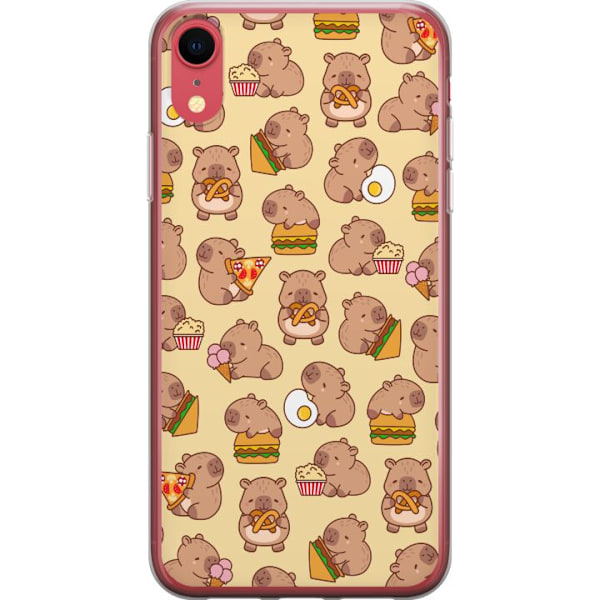 Apple iPhone XR Läpinäkyvä kuori Kawaii capybara puhelinkotelo useilla söpöillä hahmoilla