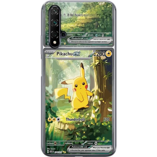 Kompatibelt Mobilskal till Huawei nova 5T Pikachu grön