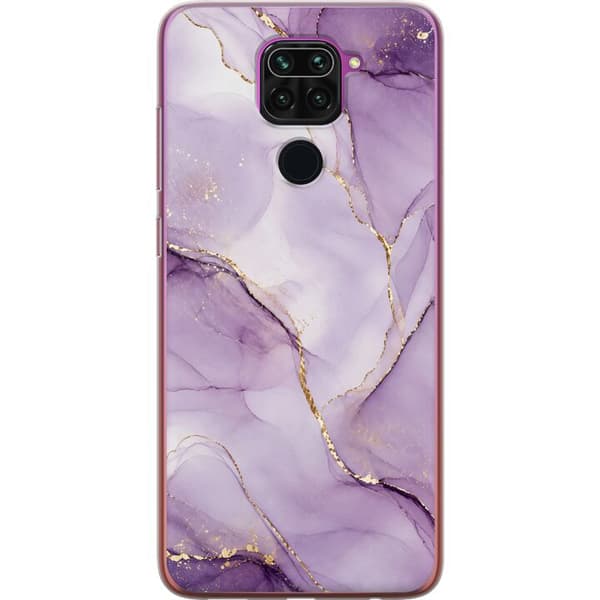 Kompatibelt Mobilskal till Xiaomi Redmi Note 9 Lilac Gold Flow lila