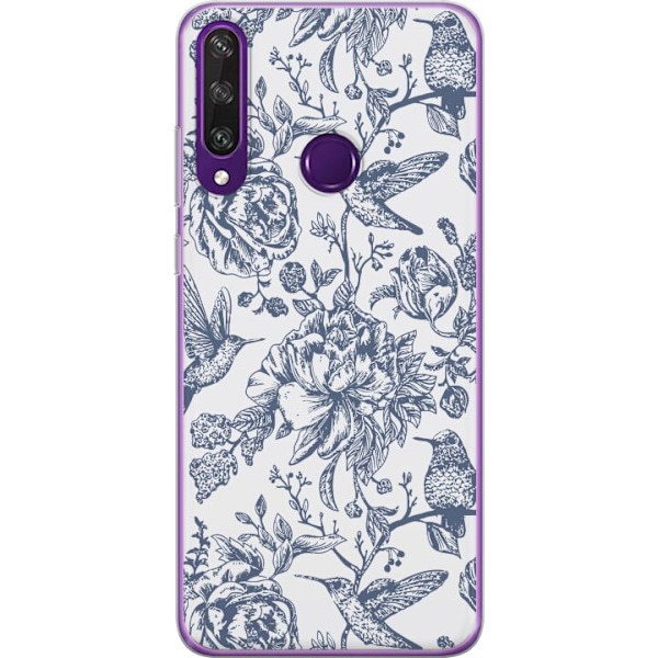 Huawei Y6p Läpinäkyvä kuori Kukat & Linnut - Romanttinen Vi