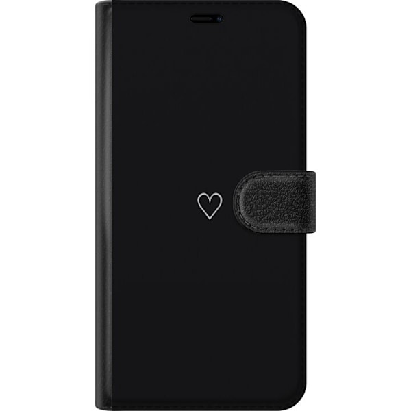 Motorola Moto G34 Lommeboketui Hjerte Svart