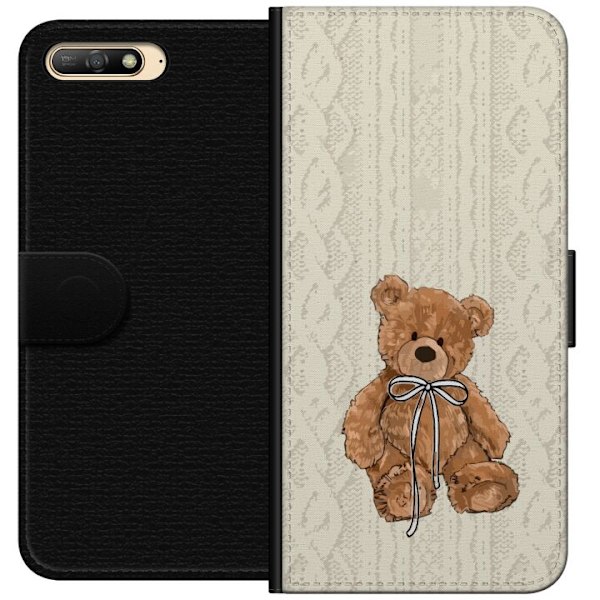 Huawei Y6 (2018) Lommeboketui Liten Bamse – klassisk bamse i enkel design