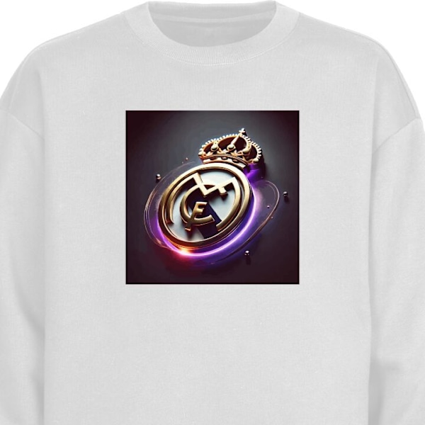 Sweatshirt til Voksne | Klassisk Collegebluse Real Madrid CF hvid S