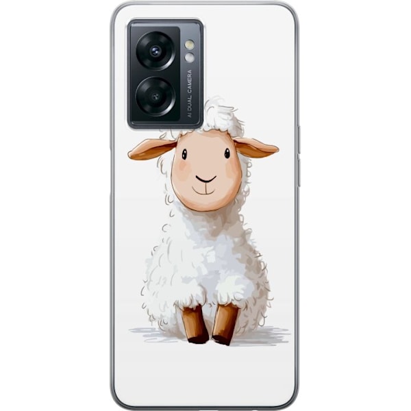OnePlus Nord N300 Läpinäkyvä kuori Suloinen Lammas - lasten ja vauvan tuotteita sarjakuvatyyliin